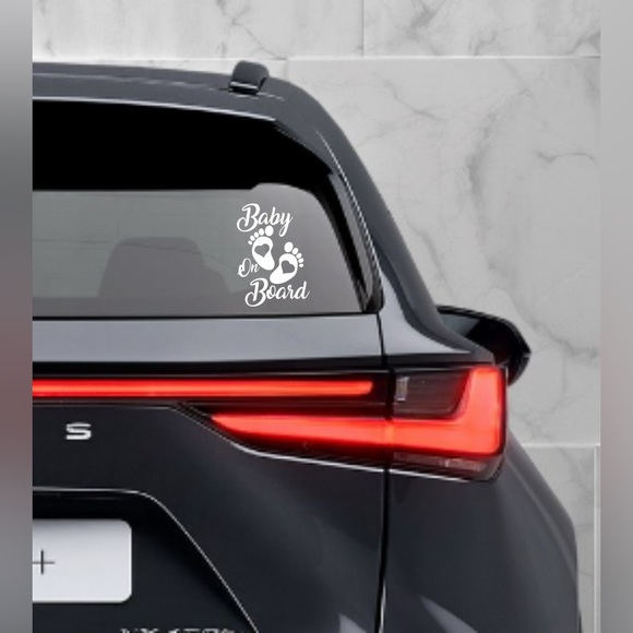 Baby on Board Vinyl Decal Decorative for car, laptop, tumblers from 20oz, etc. - Picture 2 of 3